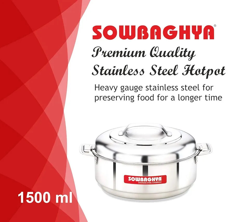 SOW SS HOTPOT 1500ML CASSEROLE SOW SS HOTPOT 1500ML CASSEROLE